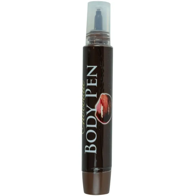 stylo corps chocolat comestible écriture dessins sensuel gourmand aphrodisiaque ergonomique compact hygiénique cadeau romantique intime saveur lait tube pratique