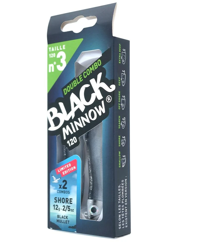 Double Combo Shore Black Minnow 120