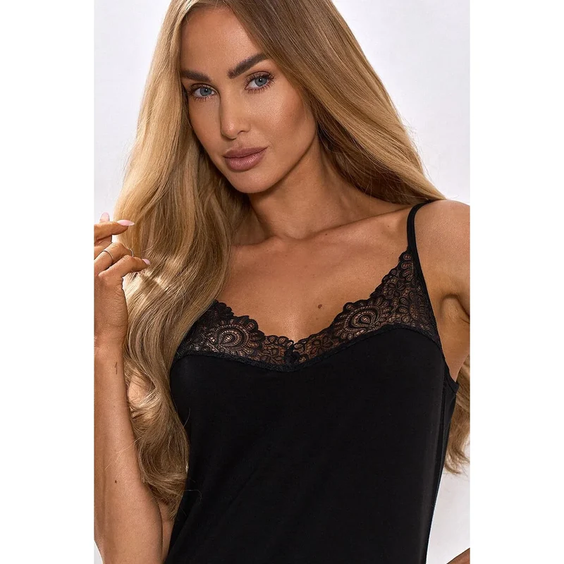Chemise de nuit dentelle élégante confort ajustable féminité Pure Sin 222605