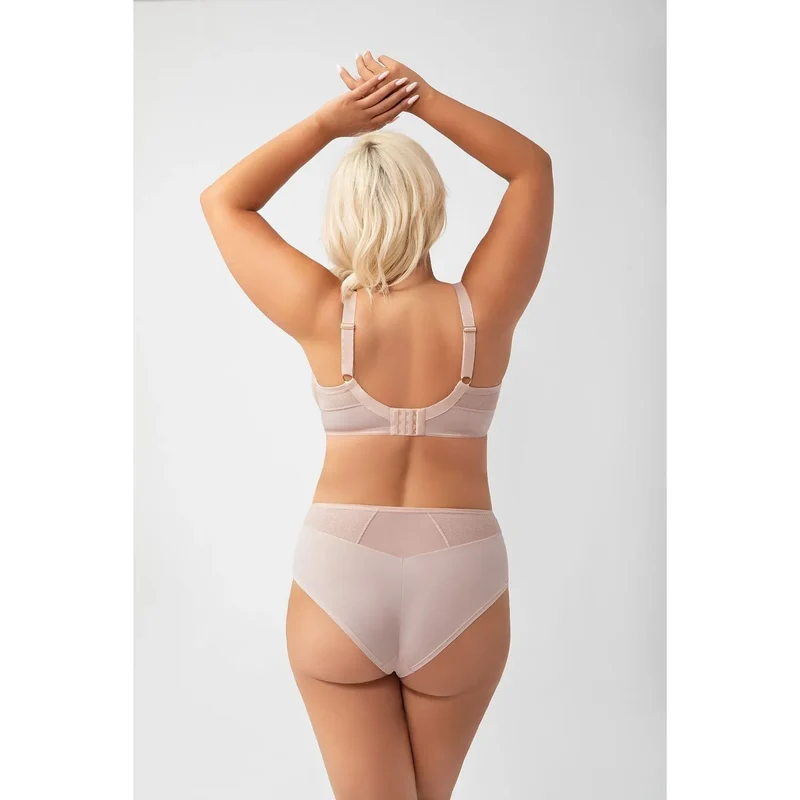 Soutien-gorge élégant sans armatures grandes tailles dentelle résille confort