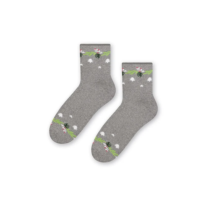 Chaussettes coton éponge motifs Noël hiver femmes chaudes Steven 173261