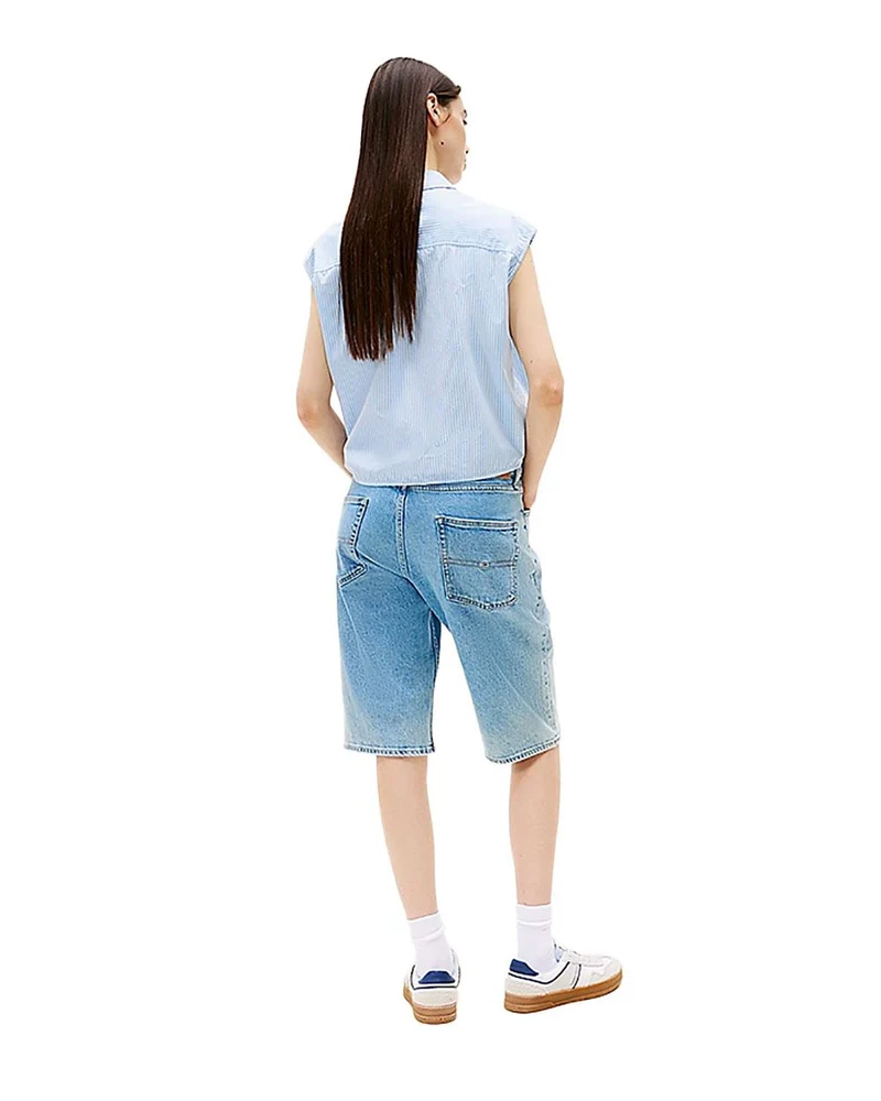 Camicia crop donna in popeline