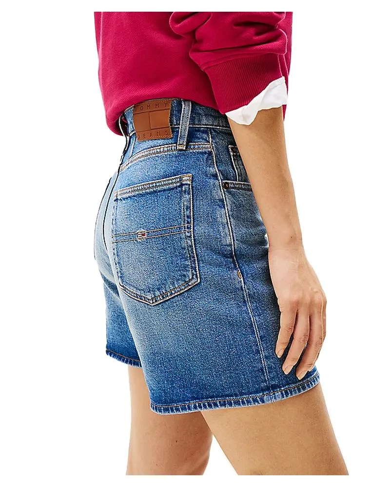 Shorts Donna Mom Regular Fit In Denim
