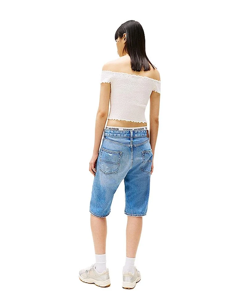 Top crop Donna slim fit motivo a nido d'ape