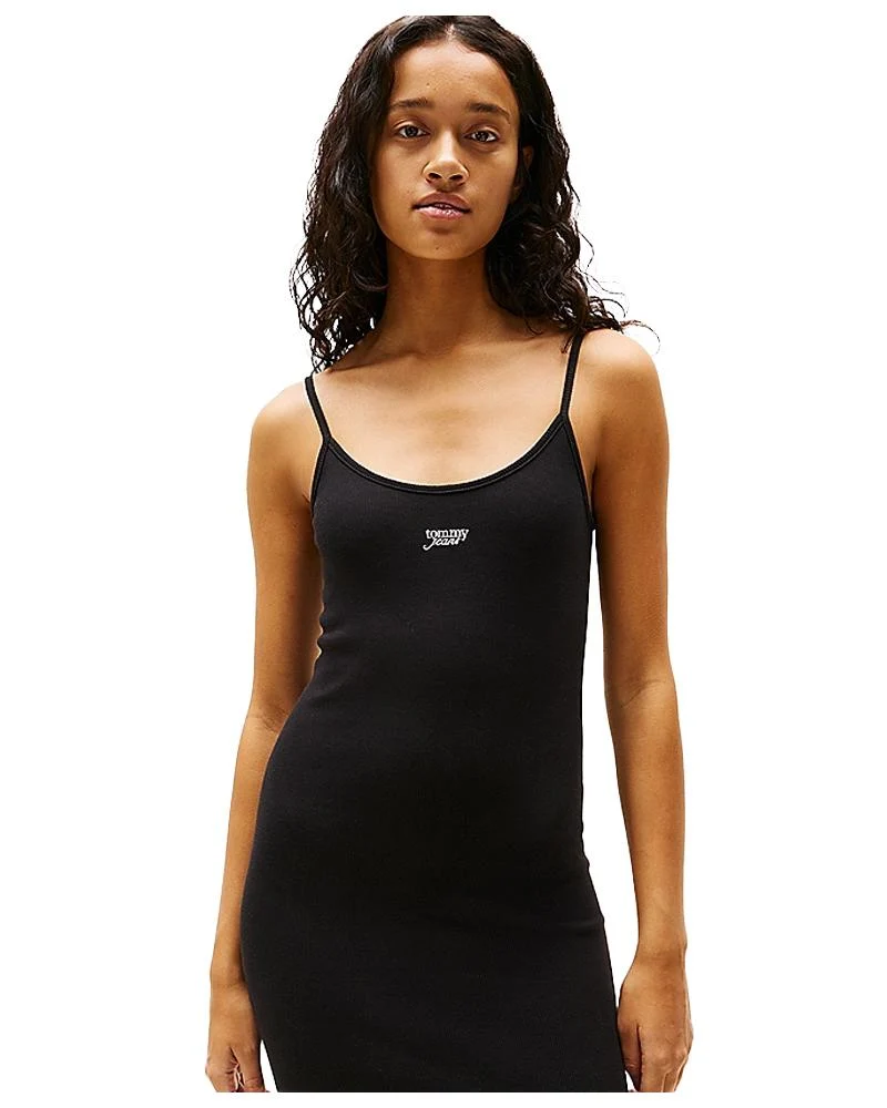 Vestito Donna Midi Aderente Con Spalline Sottili