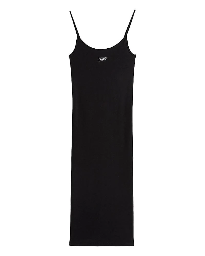 Vestito Donna Midi Aderente Con Spalline Sottili