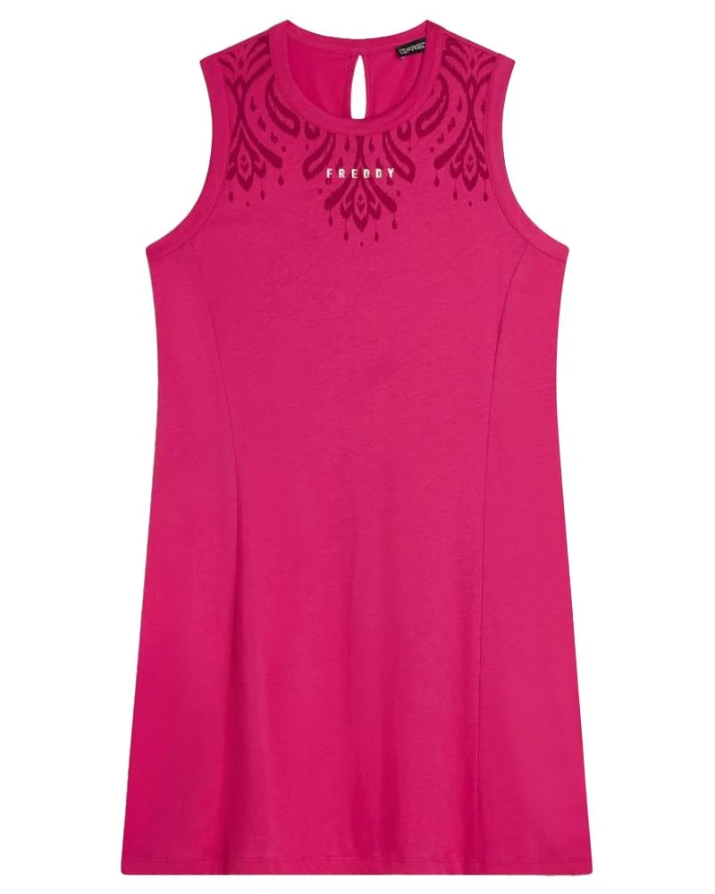 Vestito Senza Maniche Donna In Jersey Con Dettagli Floreali
