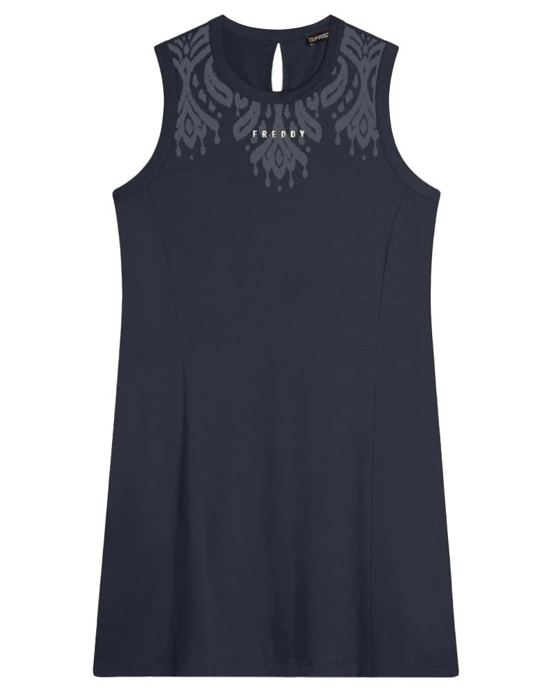 Vestito Senza Maniche Donna In Jersey Con Dettagli Floreali