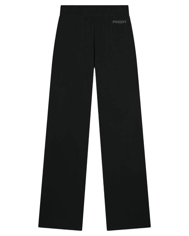Pantaloni Comfort Fit Donna In Jersey Con Gamba Ampia