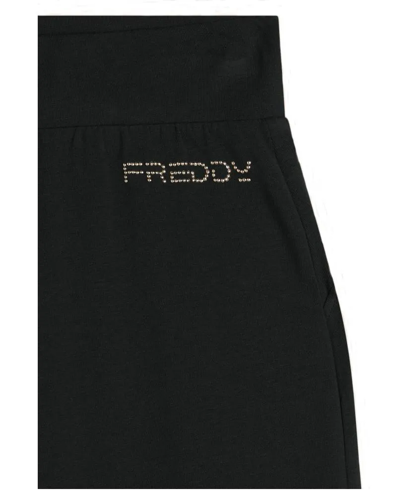 Pantaloni Comfort Fit Donna In Jersey Con Gamba Ampia