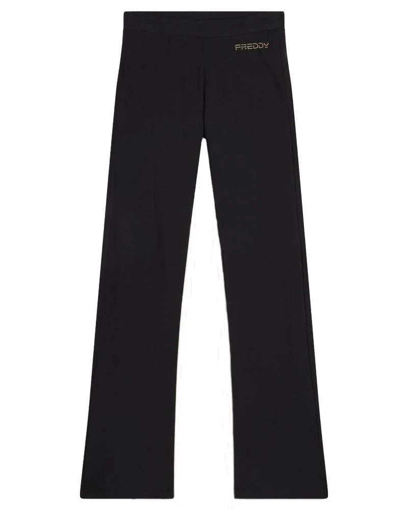 Pantaloni Slim Fit Donna In Jersey Con Gamba Dritta
