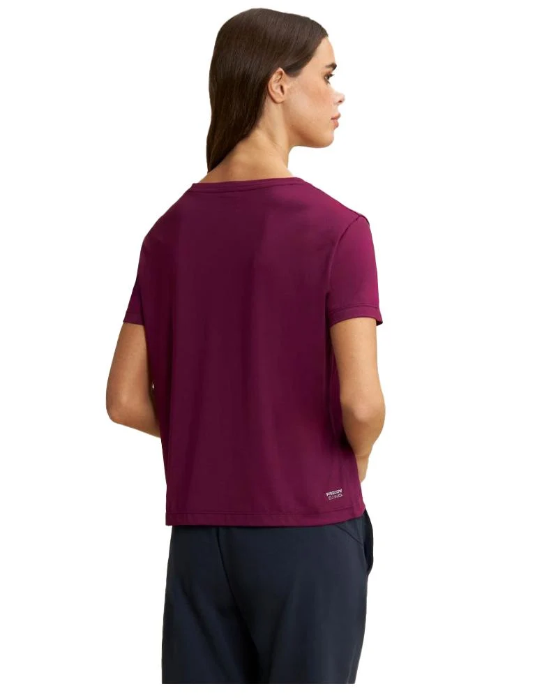 T-shirt Donna Comfort Fit Con Maniche Corte In Tessuto Tecnico