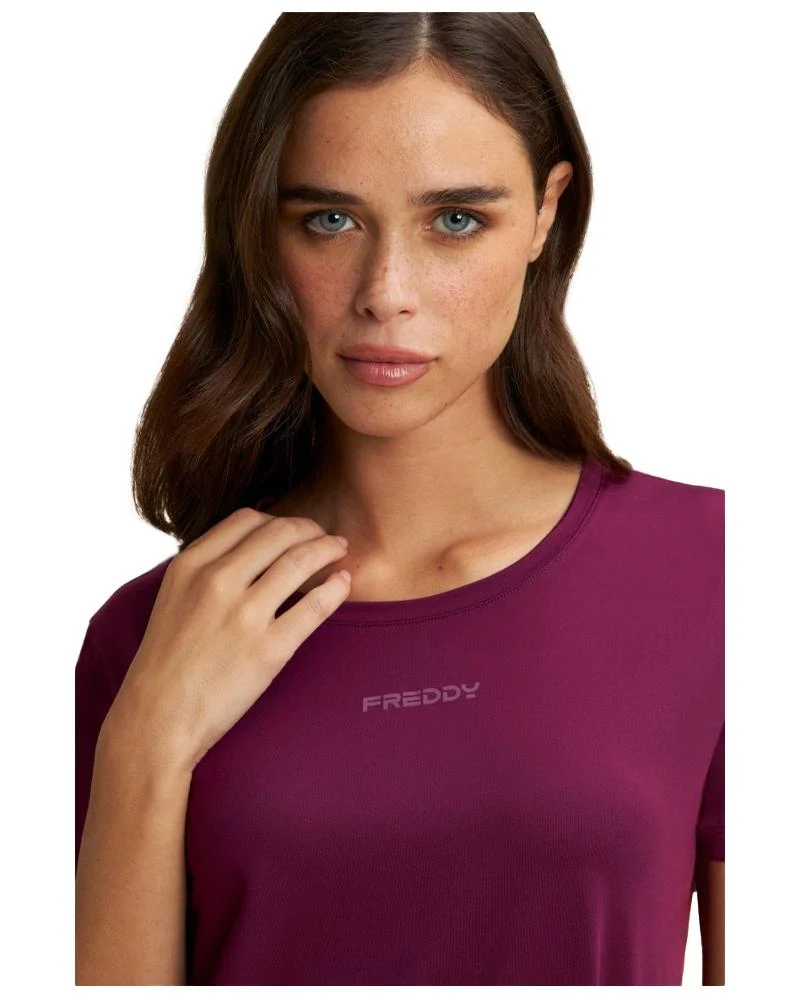 T-shirt Donna Comfort Fit Con Maniche Corte In Tessuto Tecnico