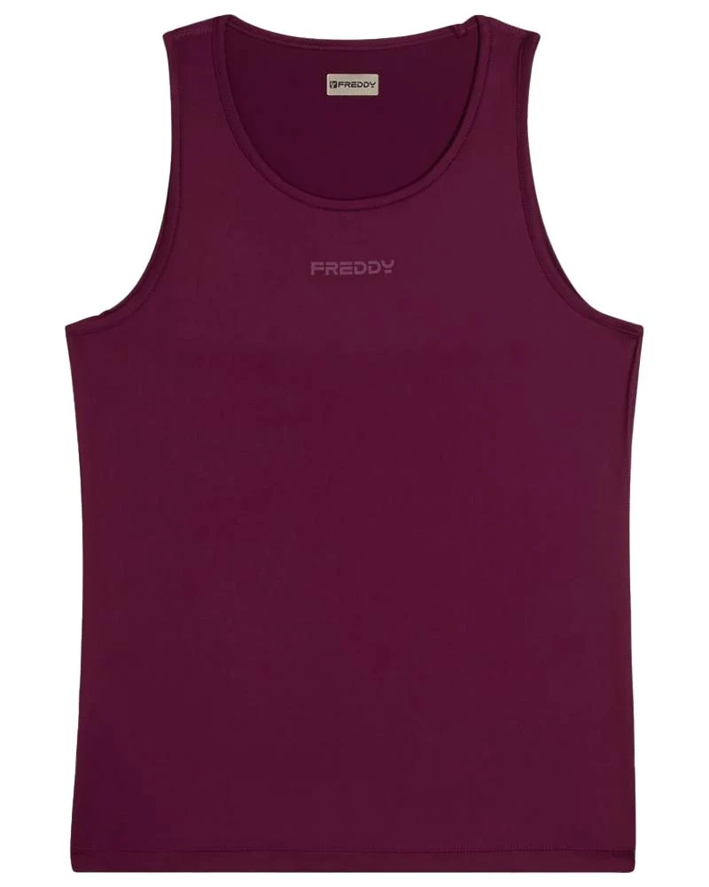 Canotta Sportiva Donna In Tessuto Traspirante Con Logo