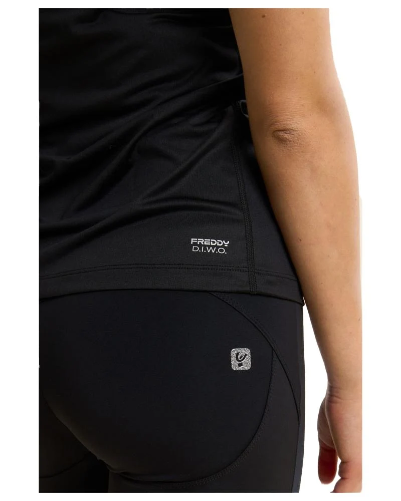 Canotta Sportiva Donna In Tessuto Traspirante Con Logo