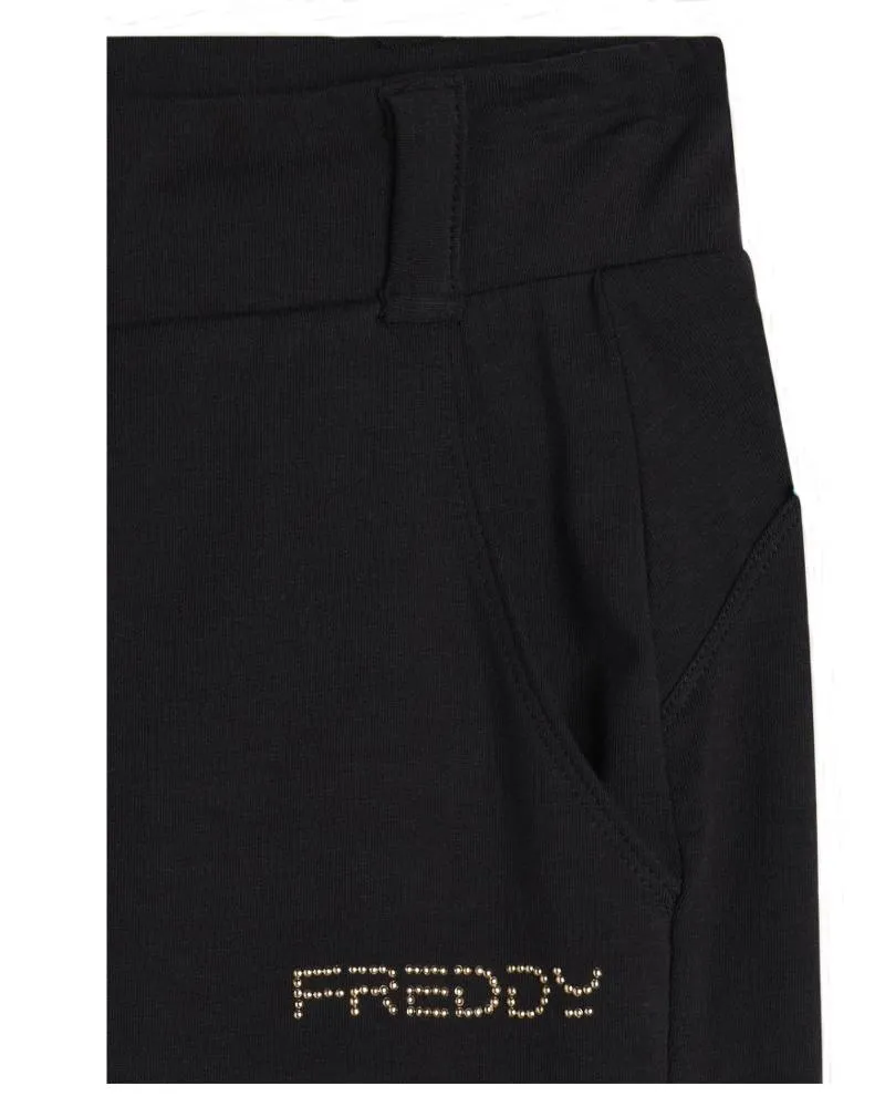 Pantaloni Donna Slim Fit In Jersey Con Spacco Sul Fondo