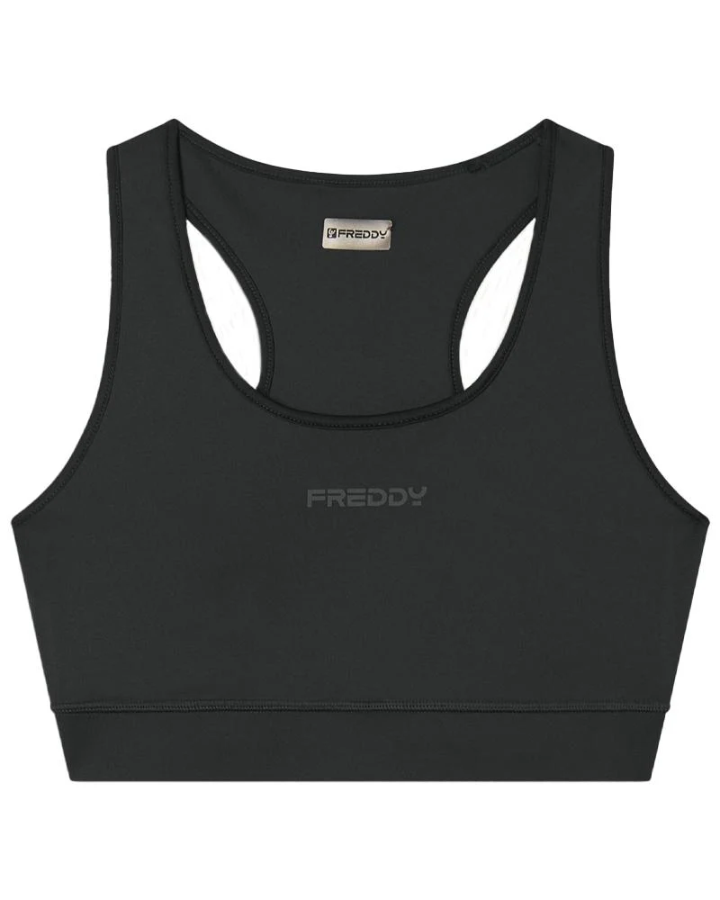Reggiseno Sportivo Donna Supporto Medio Con Logo Glitter