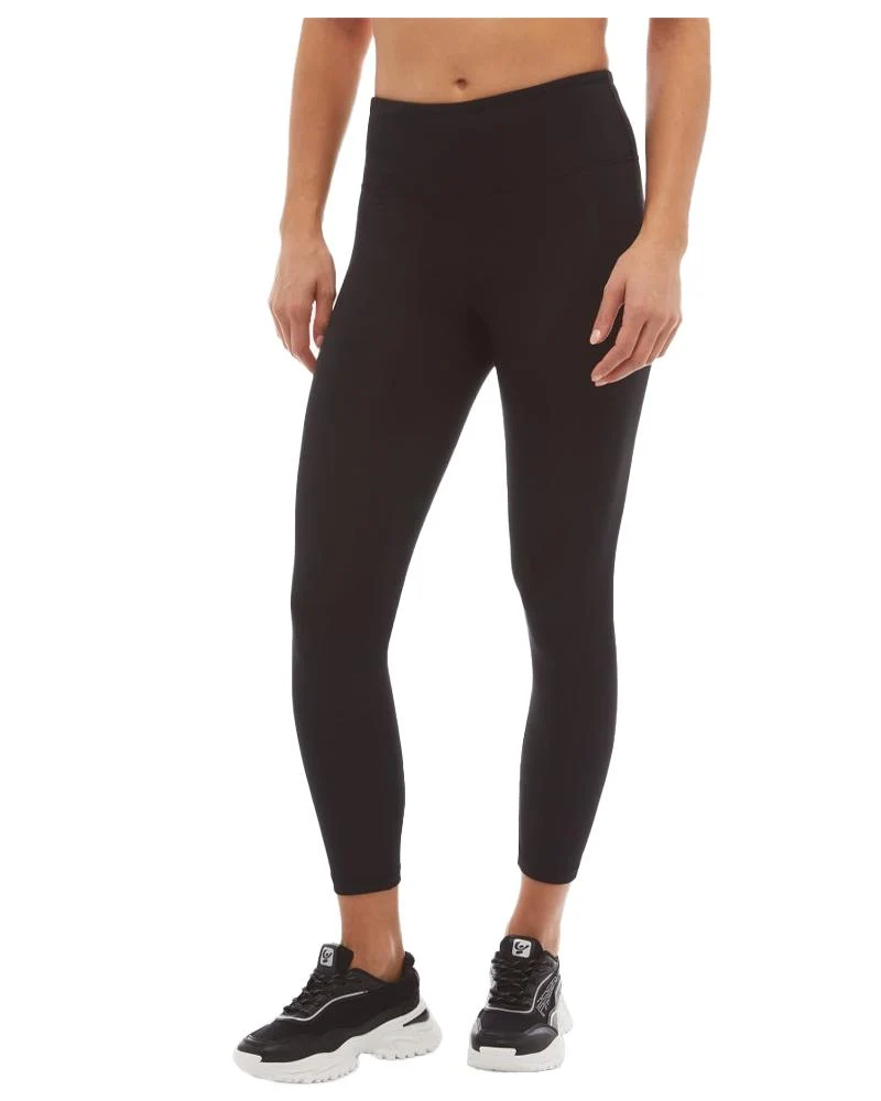 Leggings Donna Fitness 7/8 Vita Alta In Tessuto Tecnico