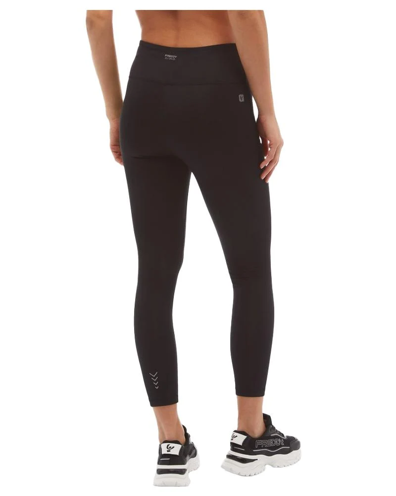 Leggings Donna Fitness 7/8 Vita Alta In Tessuto Tecnico