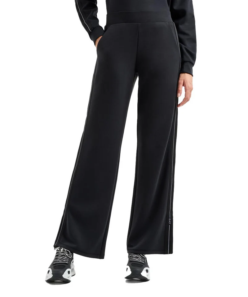 Pantaloni Ampi Logo Series In Misto Modal Stretch