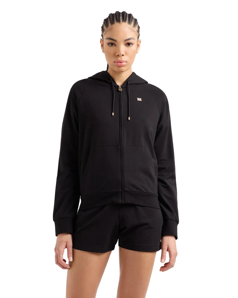 Felpa Con Cappuccio Core Lady In Cotone Stretch