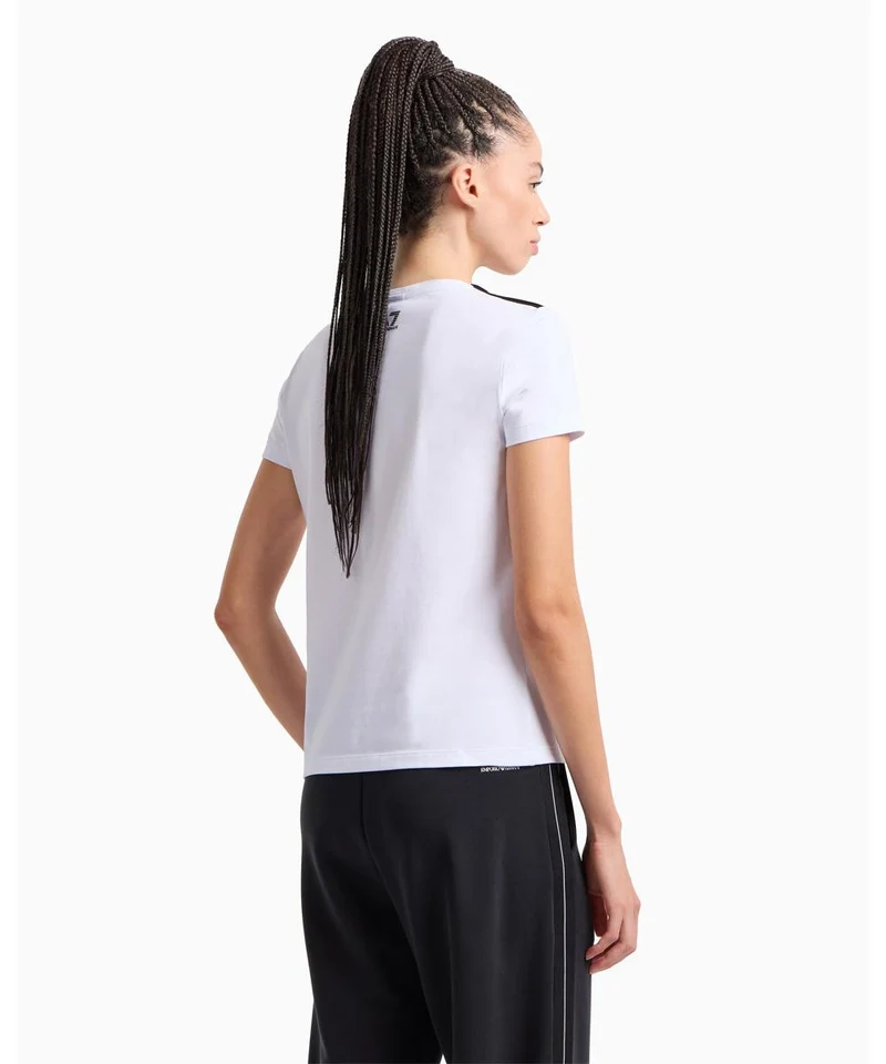 T-shirt In Jersey Di Cotone Elasticizzato Logo Series