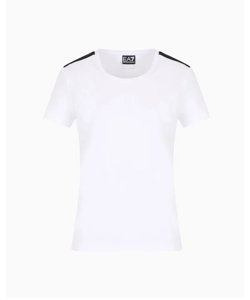 T-shirt In Jersey Di Cotone Elasticizzato Logo Series
