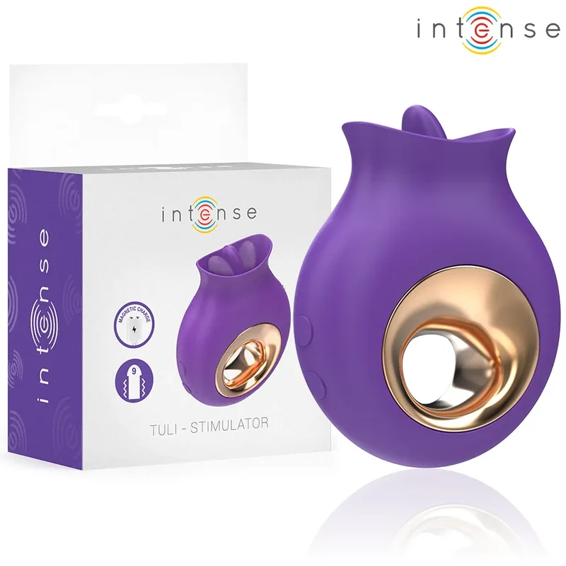 Stimulateur clitoris Tuli 9 vibrations 9 oscillations silicone violet médicaux grade sécurité discrétion charge magnétique plaisir intensité