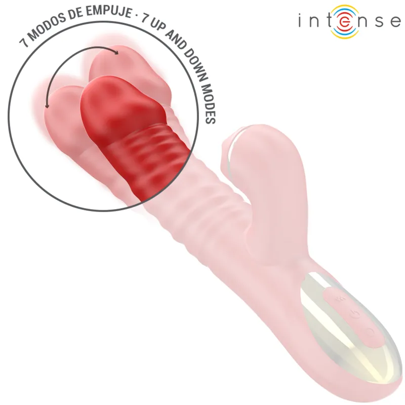 Vibromasseur multifonction Thalia rouge silicone doux stimulation clitoridienne G-spot vibration puissance 10