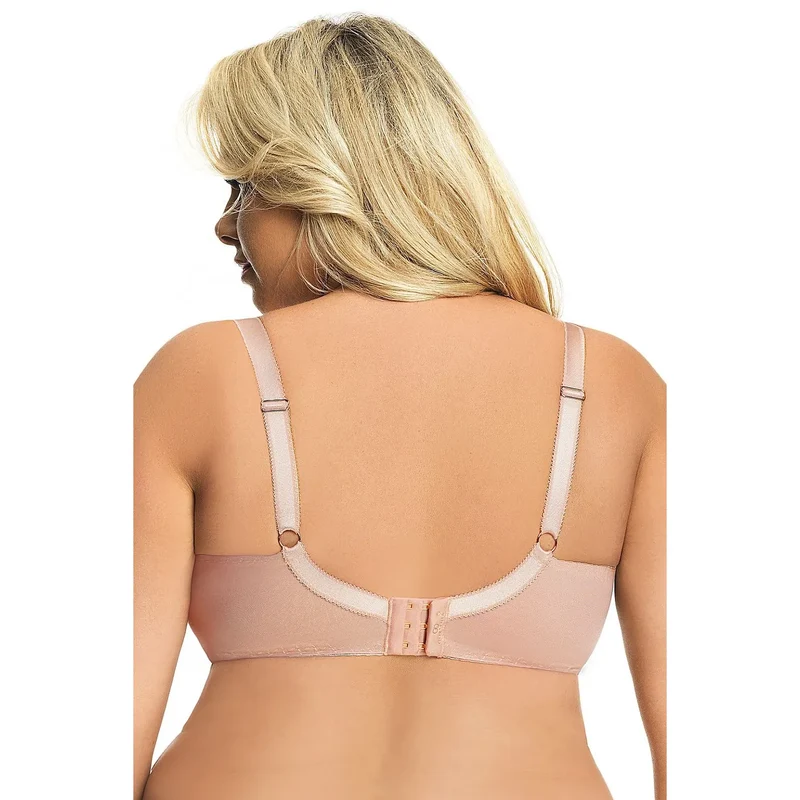 soutien gorge Gorsenia dentelle florale beige chair bonnets renforcés bretelles ajustables maintien confort élégant quotidien sophistiqué
