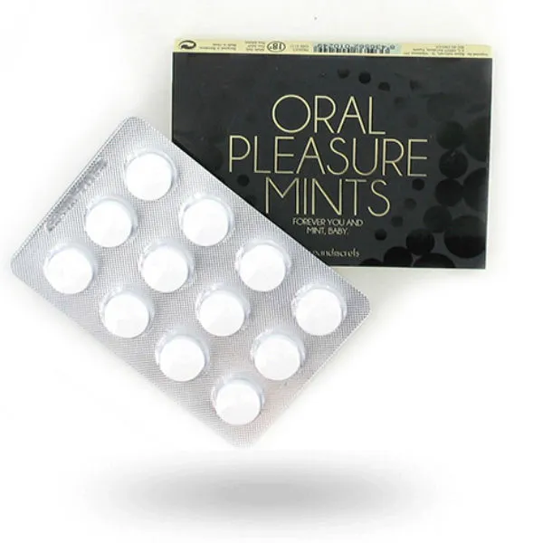 Bijoux - Indiscrets Candy Plaisir Oral Menthe rafraîchissant sans sucre 12 unités intimité discrète hygiène buccale sextoys accessoires