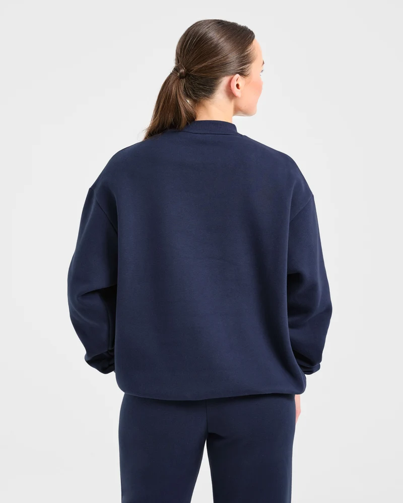 Varsity 2.0 Oversized Sweatshirt - Navy