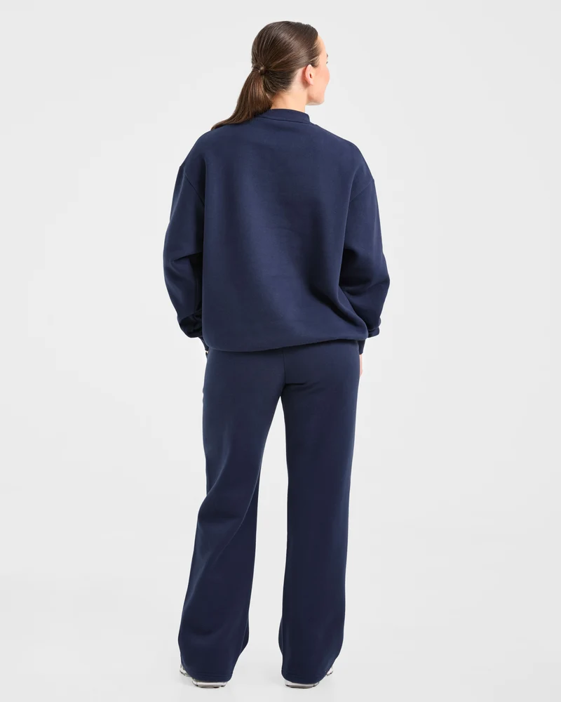 Varsity 2.0 Oversized Straight Leg Joggers - Navy