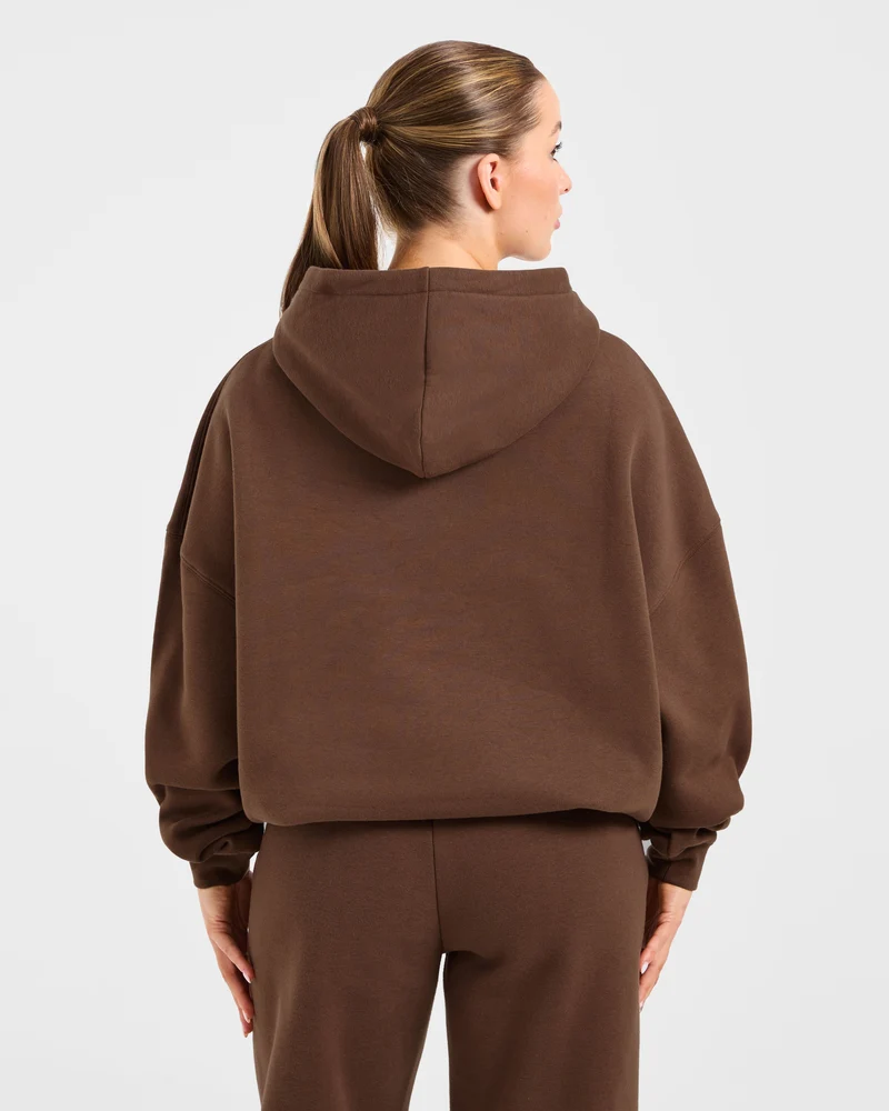 Varsity 2.0 Oversized Hoodie - Marron