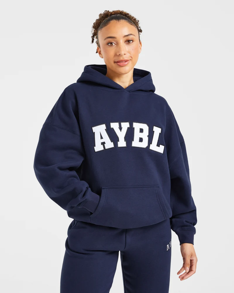 Varsity 2.0 Oversized Hoodie - Navy