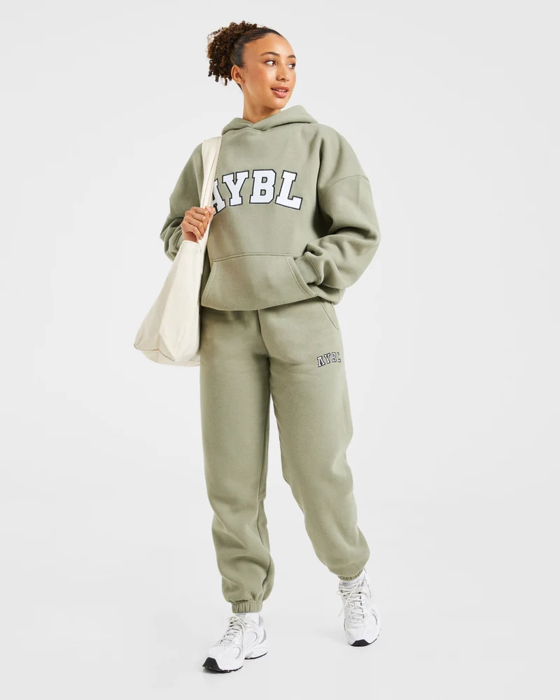 Varsity 2.0 Oversized Hoodie - Muted Olive