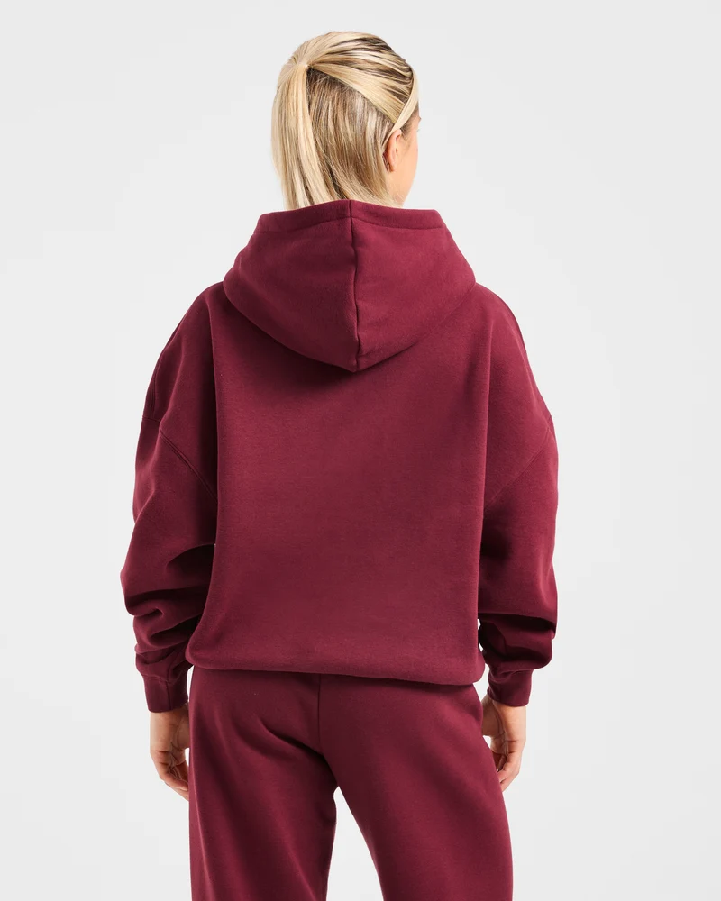 Varsity 2.0 Oversized Hoodie - Rouge Wine