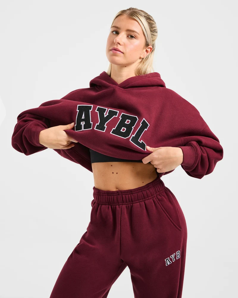 Varsity 2.0 Oversized Hoodie - Rouge Wine