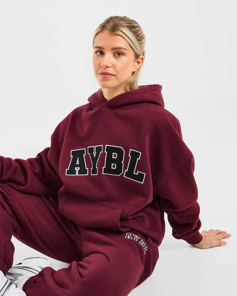 Varsity 2.0 Oversized Hoodie - Rouge Wine