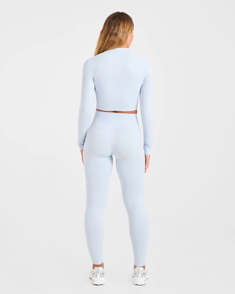 Sculpt Wrap Zip Up Jacket - Iced Bleu