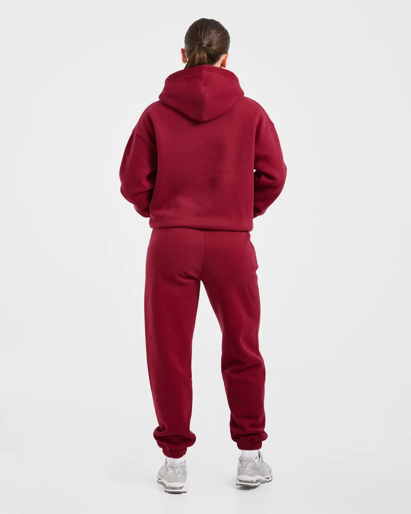 AYBL Sports Outline Oversized Joggers - Burgundy