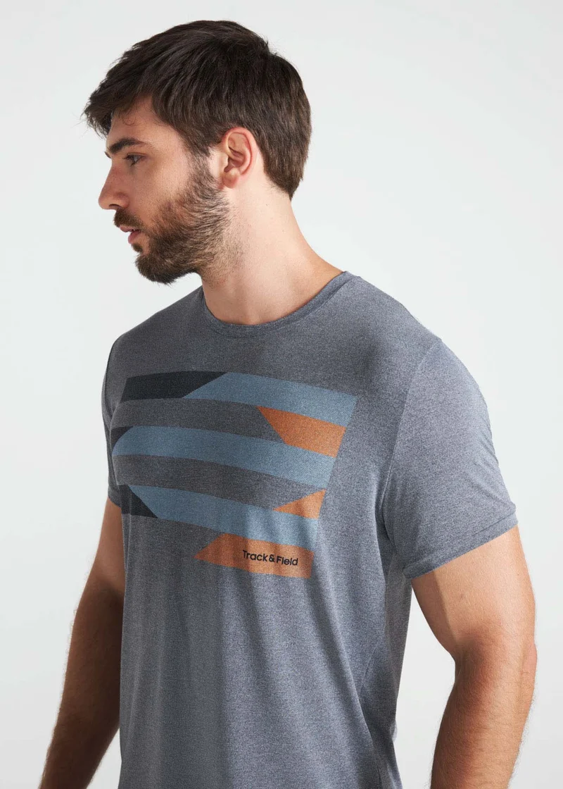 T-shirt Homem Manga Curta Thermodry Listras