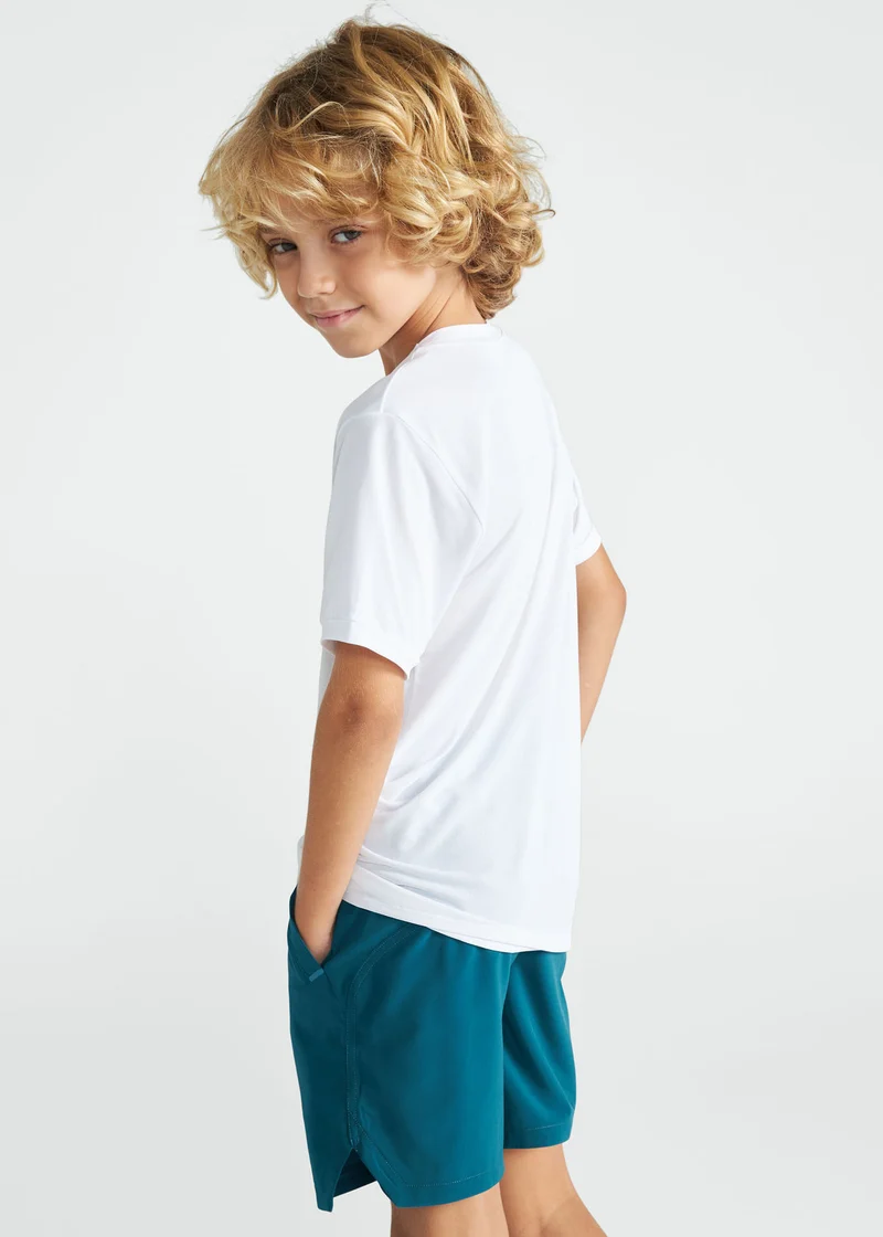 T-shirt Infantil Homem Manga Curta Thermodry Geometrico