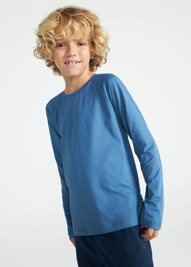 T-shirt Infantil Homem Manga Longa Uv Mesh