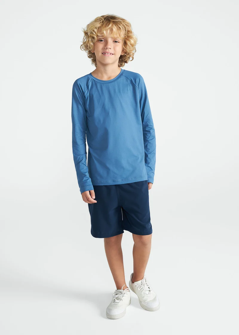 T-shirt Infantil Homem Manga Longa Uv Mesh