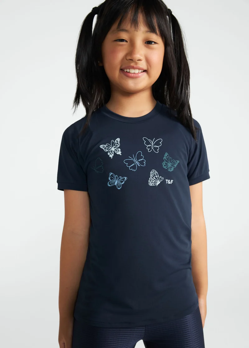 T-Shirt Infantil Menina Thermodry Borboleta