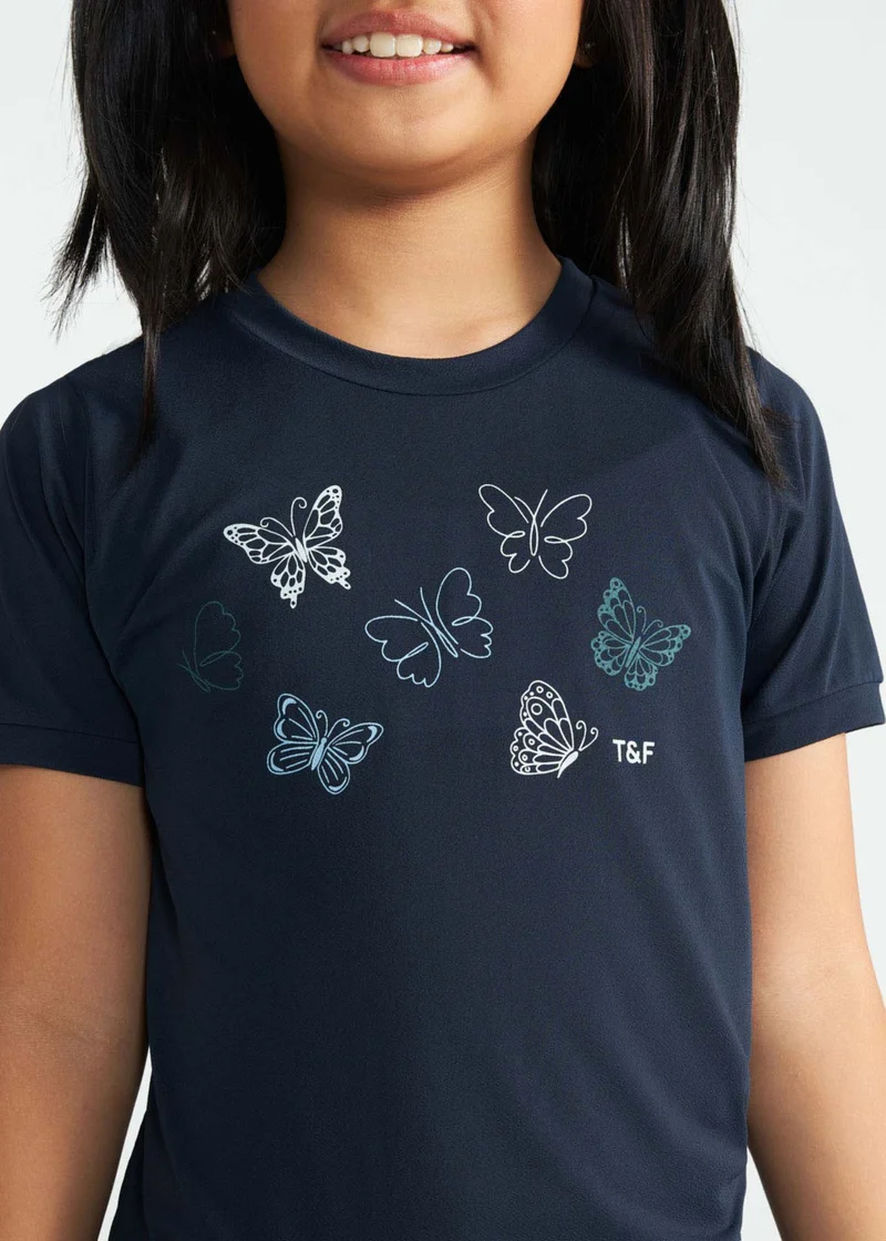 T-Shirt Infantil Menina Thermodry Borboleta