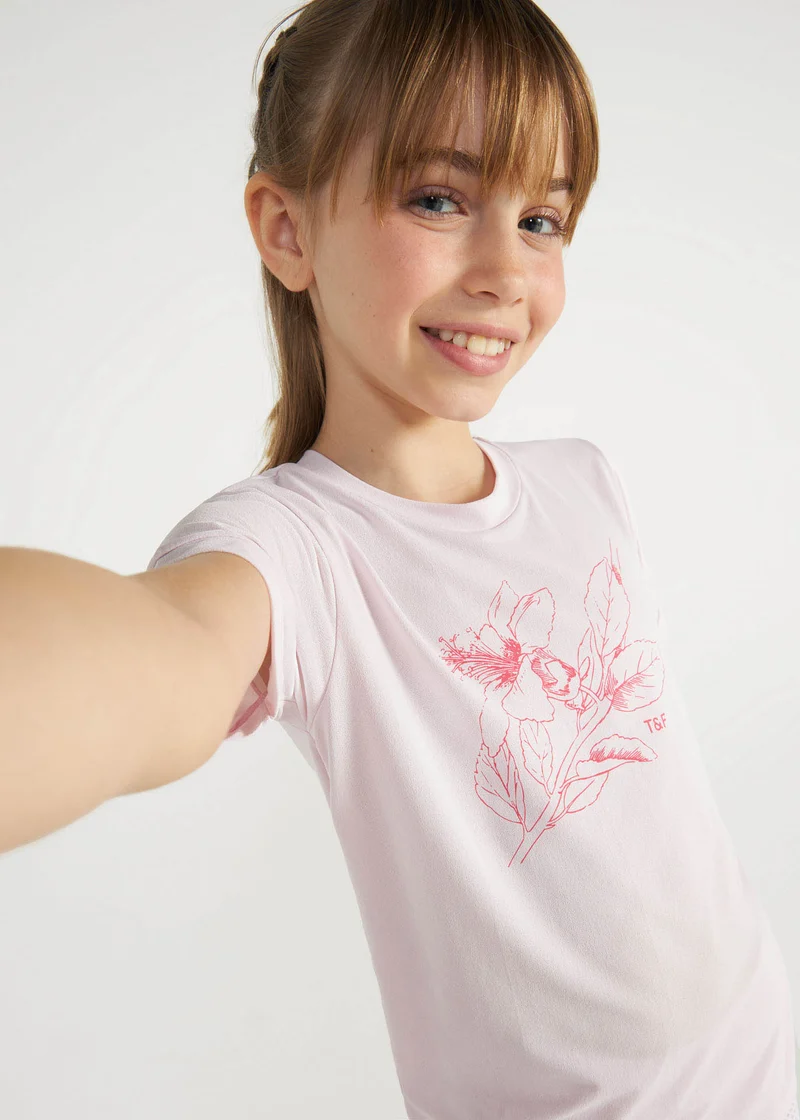 T-shirt Manga Curta Thermodry Botânica Kids