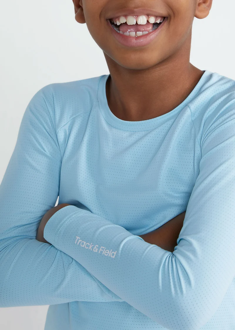 T-shirt Infantil Unissex Manga Longa Uv Mesh