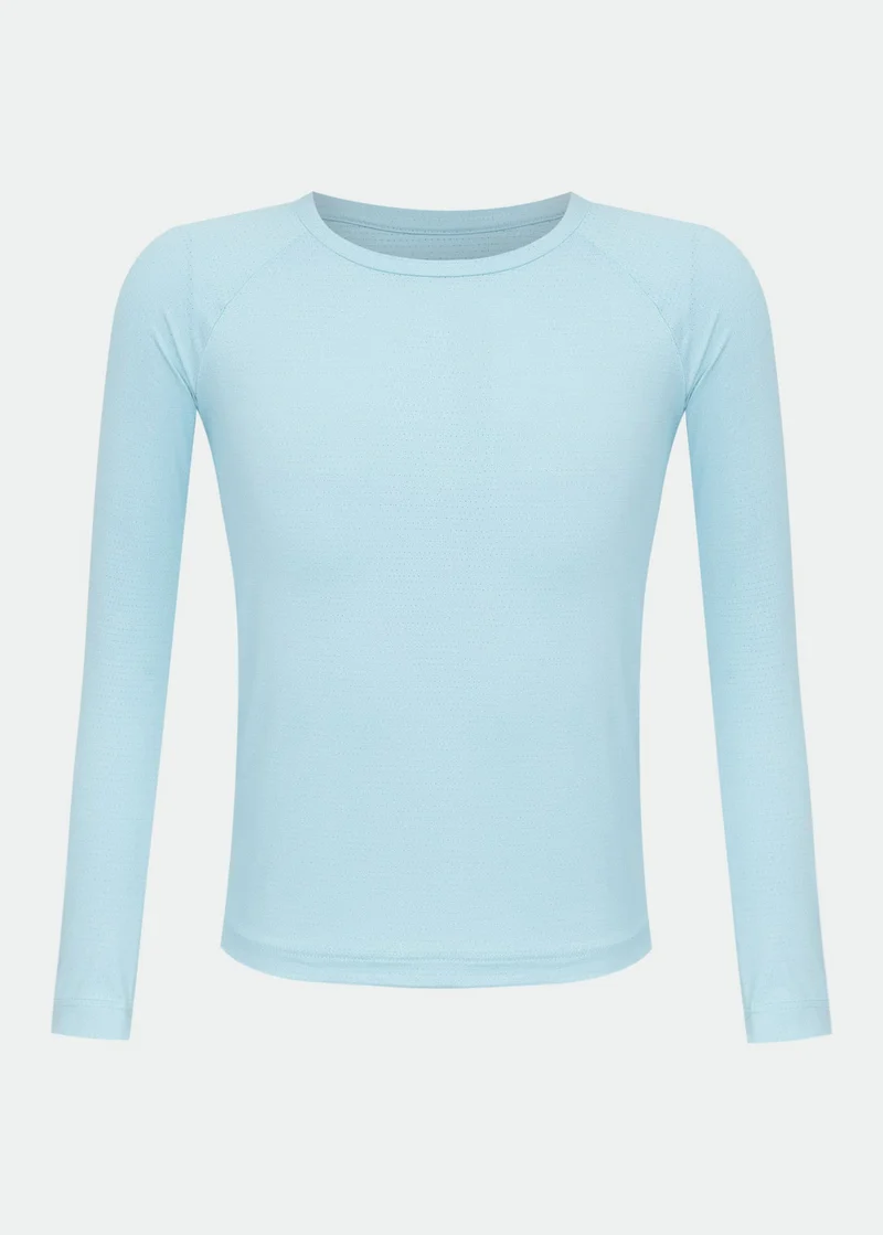T-shirt Infantil Unissex Manga Longa Uv Mesh